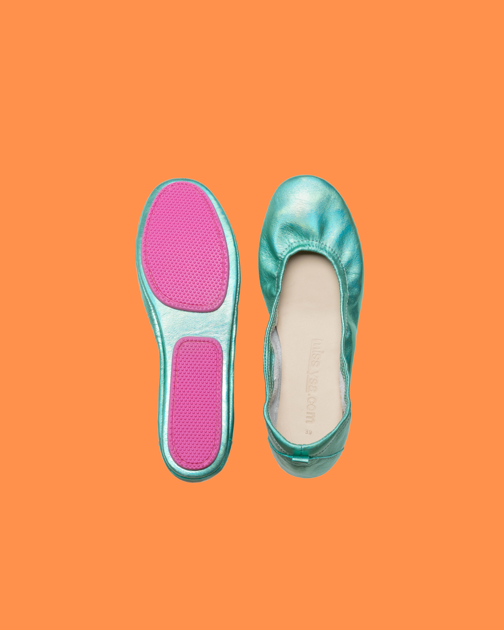 arial ballet flats - turquoise