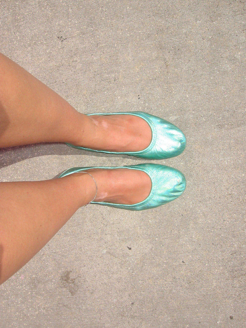 arial ballet flats - turquoise