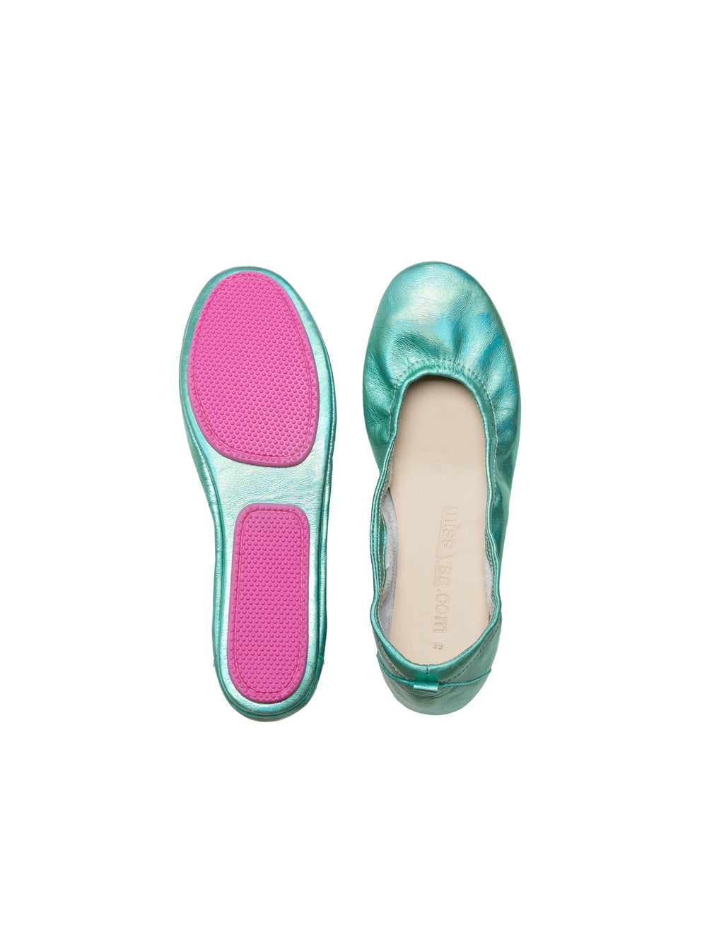 arial ballet flats - turquoise